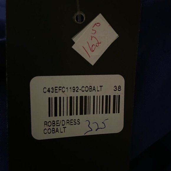 Gorgeous cobalt blue Sandra Angelozzi flare dress. ‘A line’ with belted waist. - Picture 4 of 4